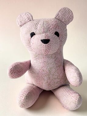 Free People Vintage Kantha Quilt Bear in Pink | NWT